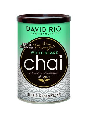 David Rio White Shark Chai - dóza 398 g + bateriový napěňovač mléka jako DÁREK - 2