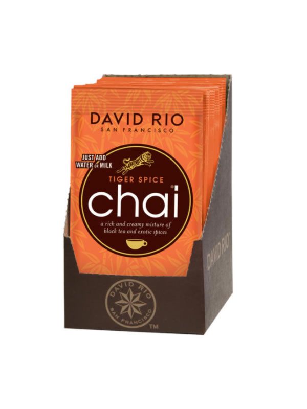 David Rio Tiger Spice Chai - sáčky display 12x28g + bateriový napěňovač mléka jako DÁREK - 2